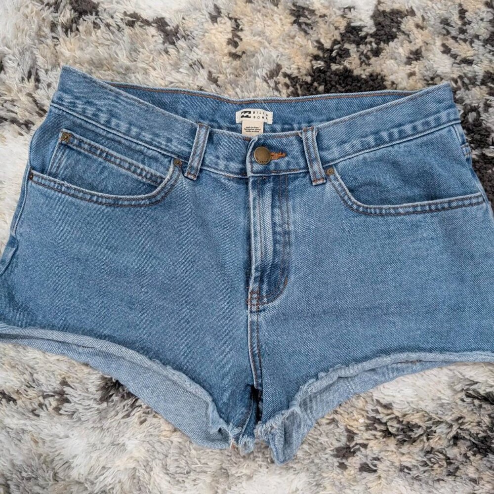 Women's Blue Shorts High-waisted denim shorts